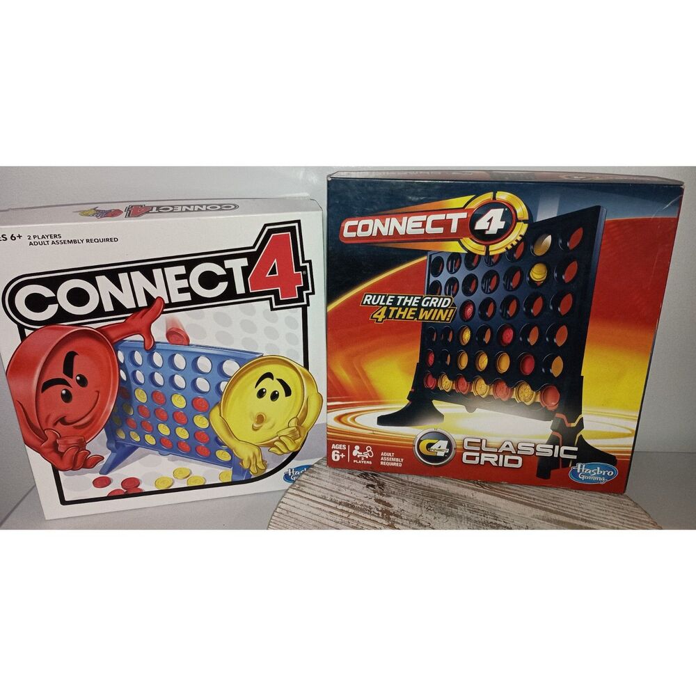 HASBRO: 2 Connect4 Games - Classic & Classic Grid - Complete Incl. Instructions